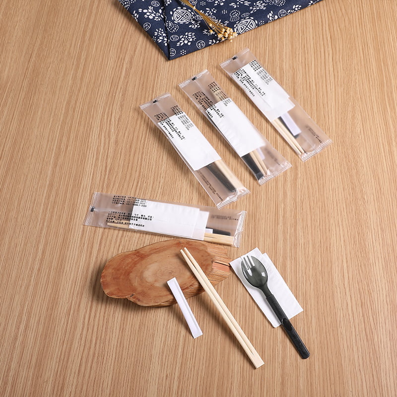 Set de film compozit de unică folosință cu bețișoare Spork Serviette